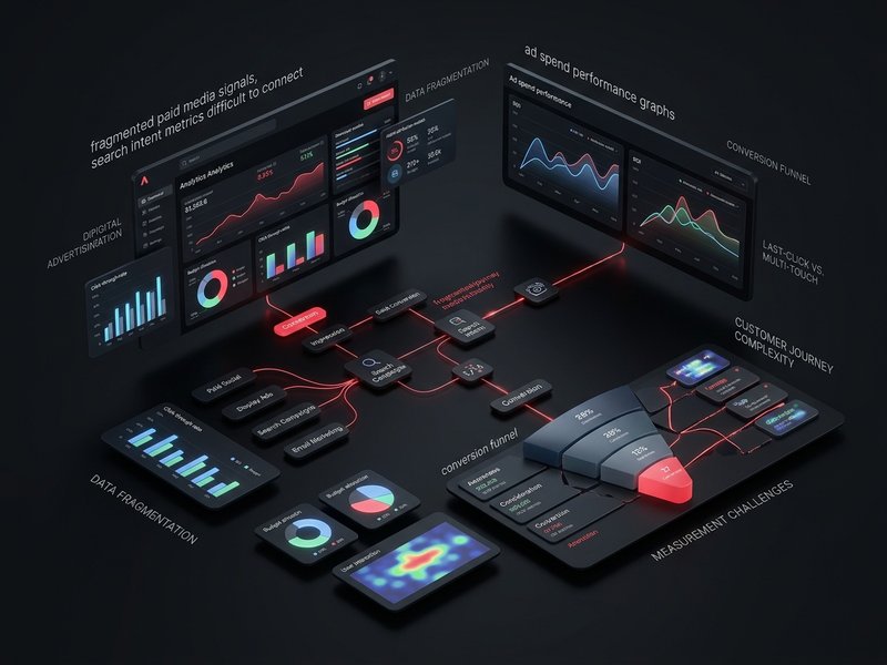 Digital marketing multi-channel attribution and ad spend performance analytics visual