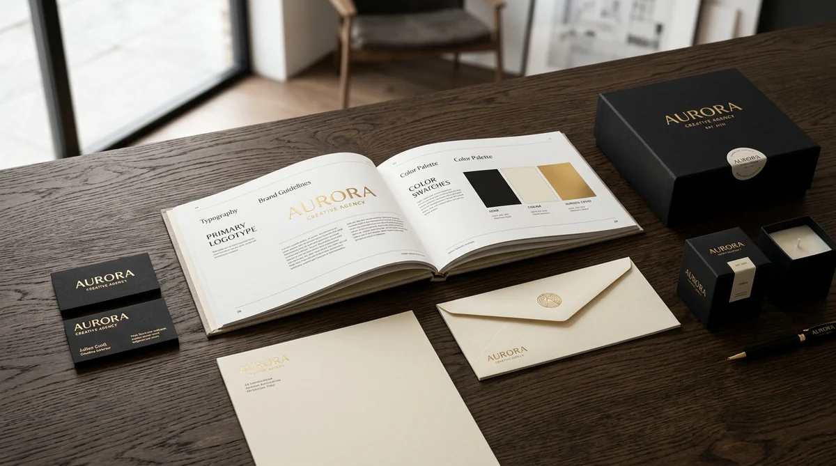Comprehensive brand guidelines, luxury packaging prototypes, and multi-touchpoint stationery collateral